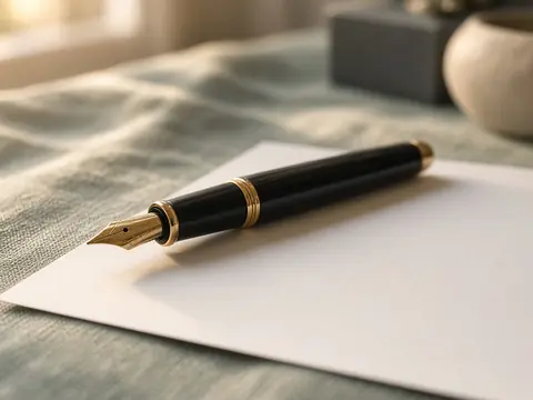 AI image of a pen resting on a blank contract